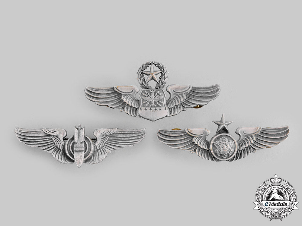 United States Three Army Air Forceunited States Air Force Badges Emedals 