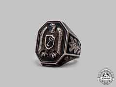 Germany, Ss. A Rare 1St Ss Panzer Division Leibstandarte Ss Ah Commemorative Silver Ring