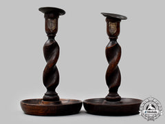 United Kingdom. A Set Of H.m.s. Victory Repair Candlesticks 1925