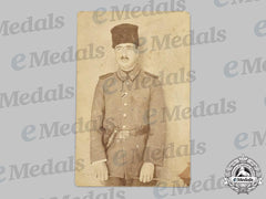 Turkey, Ottoman Empire. A First War Ottoman Soldier Studio Portrait Photograph