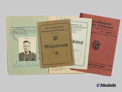 Germany, Third Reich. A Group of Document Booklets Belonging to Police Officer Veteran Rudolf Kammelt