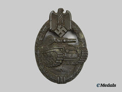 Germany, Wehrmacht. A Panzer Assault Badge, Bronze Grade, by Rudolf Souval