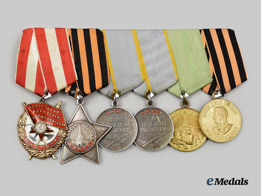 russia,_soviet_union._a_second_war_medal_bar_group_of_six_medals,_awards,_and_decorations__a_i1_3783