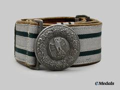 Germany, Third Reich. A National Forestry Service Official’s Dress Brocade Belt with Buckle