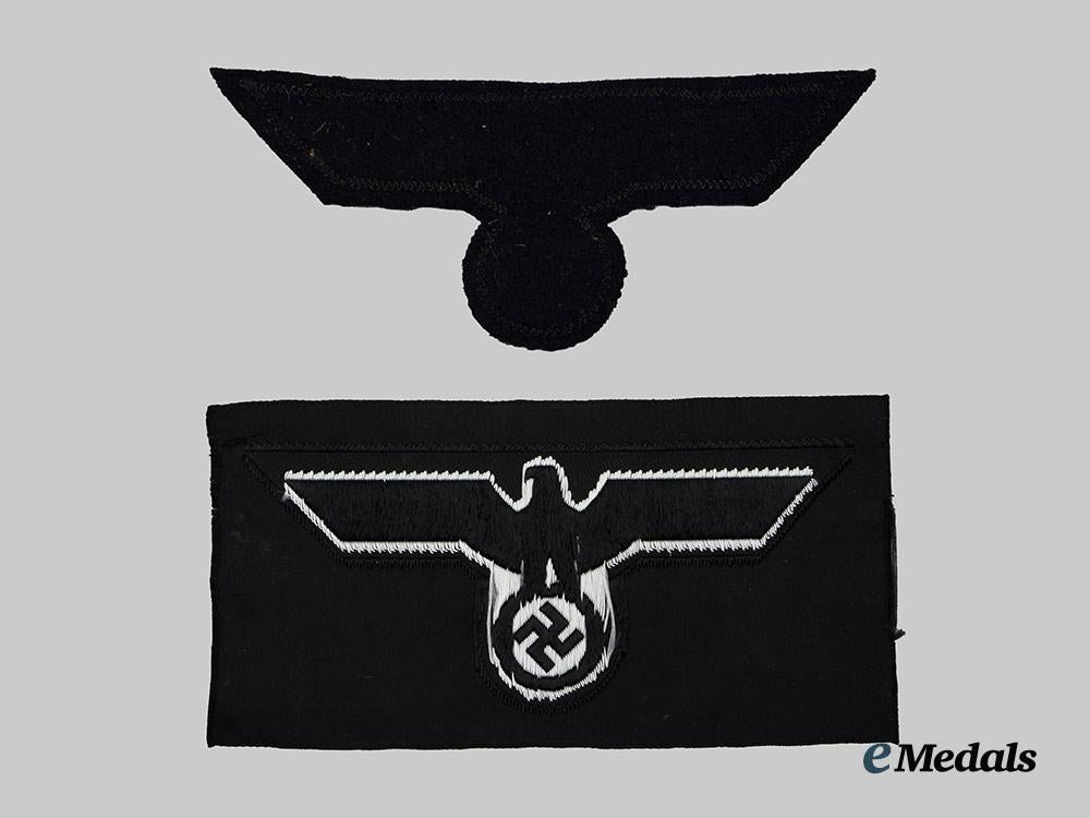 germany,_third_reich._a_wehrmacht(_heer)_panzer_and_a_kriegsmarine_cloth_breast_eagle__a_i1_3929