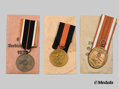 Germany, Wehrmacht. A Mixed Lot of Service Medals, Packaged and Maker-Attributed Examples