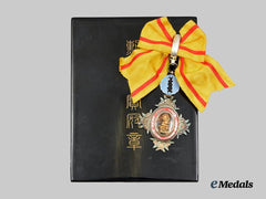 Japan, Empire. An Order of the Sacred Crown, Sixth Class Medal with Case, c.1900