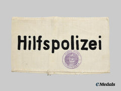 Germany, Third Reich. A Rare Hilfspolizei Armband, Embroidered Variant