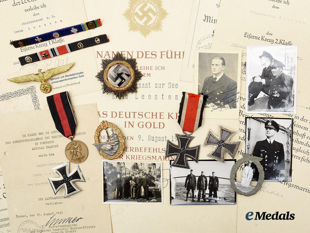 germany,_kriegsmarine._the_awards,_documents,_and_photos_of_kapitänleutnant_erwin_leesten,_german_cross_in_gold__a_i1_6453