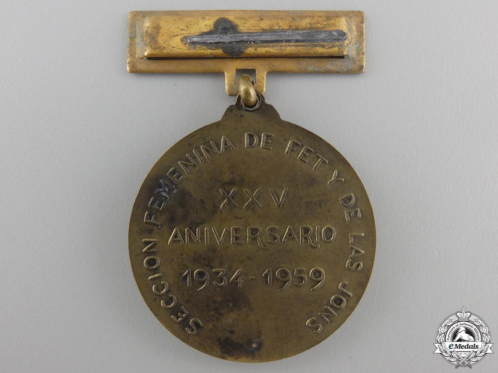 a_spanish_falange_twenty-_fifth_anniversary_of_the_women's_division_medal__e_u98811