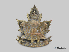 Canada, CEF. A 44th Infantry Battalion Cap Badge, Type I with Wheat Sheaf