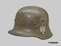 Germany, Imperial. An M18 Stahlhelm, Refurbished with Postwar Heer Decal