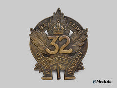 Canada, CEF. A 32nd Infantry Battalion "Manitoba and Saskatchewan Regiment" Cap Badge