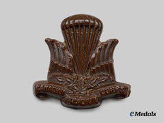 Canada, Commonwealth. A Scarce 1st Canadian Parachute Battalion Bakelite Economy Cap Badge