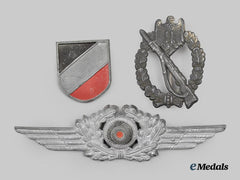 Germany, Wehrmacht. An Infantry Assault Badge, Silver Grade, with Cap Insignia