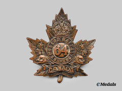 Canada, CEF. A 64th Infantry Battalion Cap Badge, by R.J.Inglis