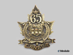 Canada, CEF. A 65th Infantry Battalion "Saskatchewan Battalion" Cap Badge, by R.J.Inglis