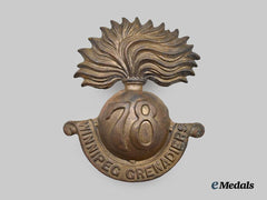 Canada, CEF. A 78th Infantry Battalion "Winnipeg Grenadiers" Cap Badge