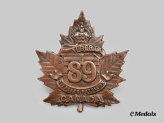 Canada, CEF. An 89th Infantry Battalion "Alberta Battalion" Cap Badge, by R.J.Inglis