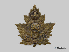 Canada, CEF. A 93rd Infantry Battalion "Peterborough Battalion" Cap Badge