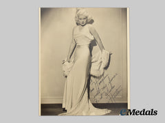 United States. A Signed Photograph of Film Actress Jean Harlow to Jessica Hoaglin