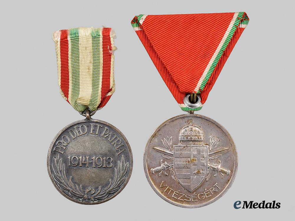 hungary,_kingdom._a_bravery_medal_and_commemorative_medal___m_n_c0854