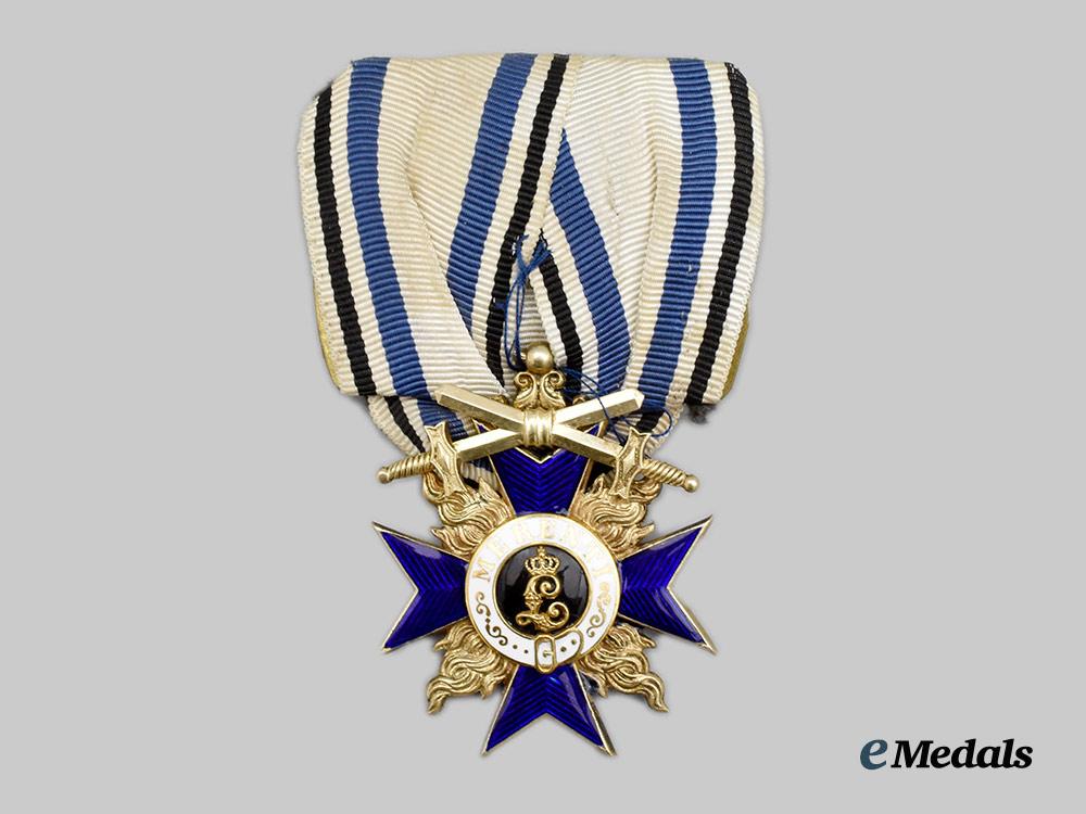 bavaria,_kingdom._an_order_of_military_merit,_i_v_class_cross_with_swords_on_parade_mount,_by_jacob_leser___m_n_c0869