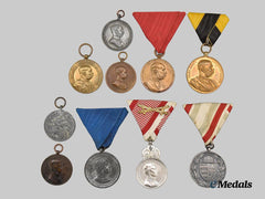 Austria-Hungary, Empire. A Lot of First and Second War Medals