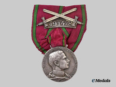 Saxe-Coburg and Gotha, Duchy. A Saxe-Ernestine House Order, Silver Merit Medal with 1914/8 Clasp