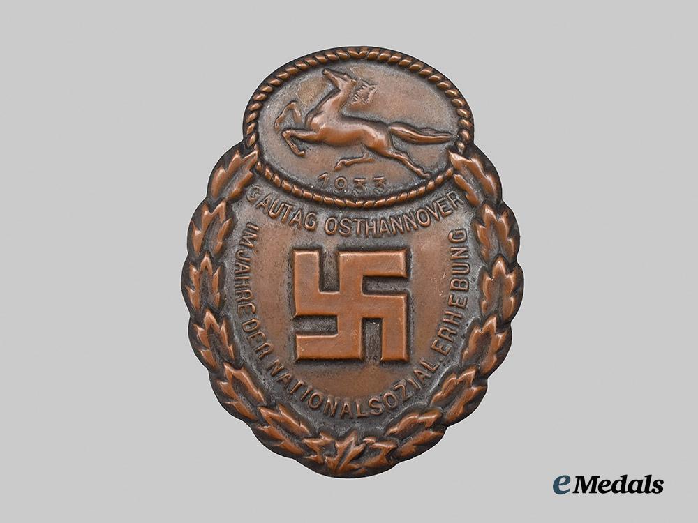 Germany, NSDAP. A 1933 Gautag Osthannover Commemorative Badge – eMedals