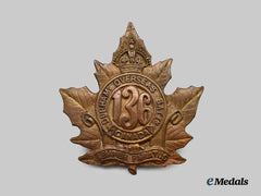 Canada, CEF. A 136th Infantry Battalion Cap Badge