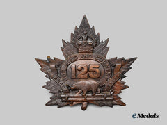 Canada, CEF. A 125th Infantry Battalion Cap Badge, by G.F.Hemsley