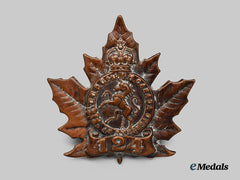 Canada, CEF. A 124th Infantry Battalion "Governor General's Body Guard" Cap Badge