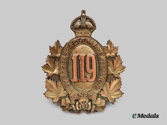 Canada, CEF. A 119th Infantry Battalion "Algoma Overseas Battalion" Cap Badge