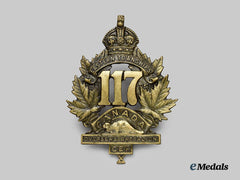 Canada, CEF. A 117th Infantry Battalion "Eastern Township Battalion" Cap Badge