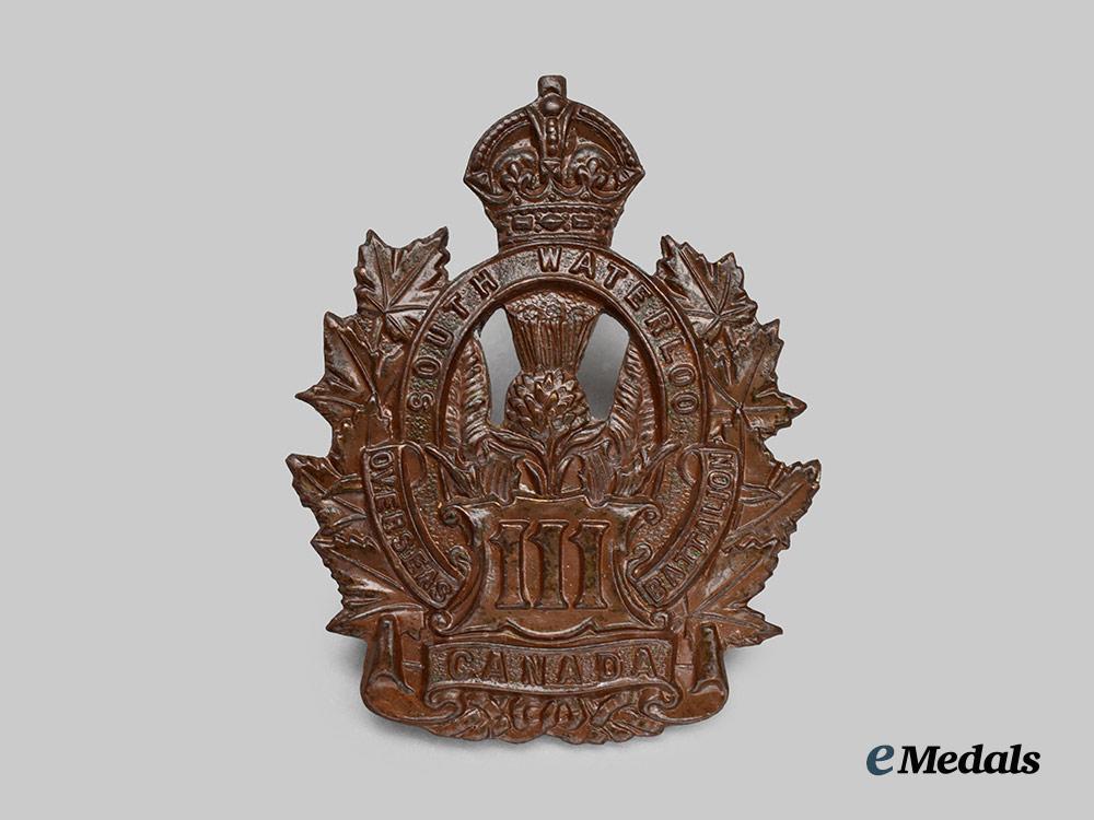 canada,_c_e_f._a111th_infantry_battalion"_south_waterloo_battalion"_cap_badge,_type_i_with"_south_waterloo"___m_n_c1264