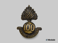 Canada, CEF. A 100th Infantry Battalion "Winnipeg Grenadiers" Cap Badge