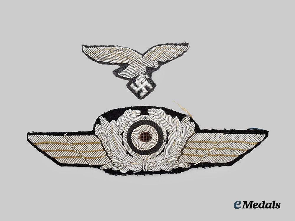 germany,_luftwaffe._a_set_of_officer’s_visor_cap_insignia___m_n_c1322