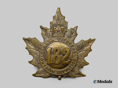 Canada, CEF. A 182nd Infantry Battalion "Ontario County Battalion" Cap Badge