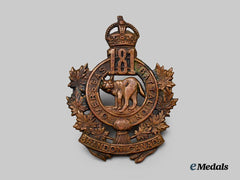 Canada, CEF. A 181st Infantry Battalion "Brandon Battalion" Cap Badge