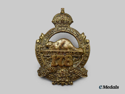 canada,_c_e_f._a178th_infantry_battalion"_canadiens_français"_cap_badge,_type_i_i_with"_d'_outremer-_mer,_province_quebec,_vouloir_c'est_de_pouvoir"___m_n_c1330