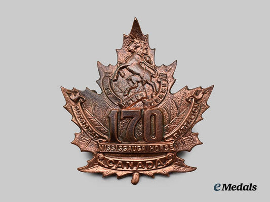 canada,_c_e_f._a170th_infantry_battalion"_mississauga_horse"_cap_badge,_type_i_with"_in_malus_cornu"___m_n_c1353