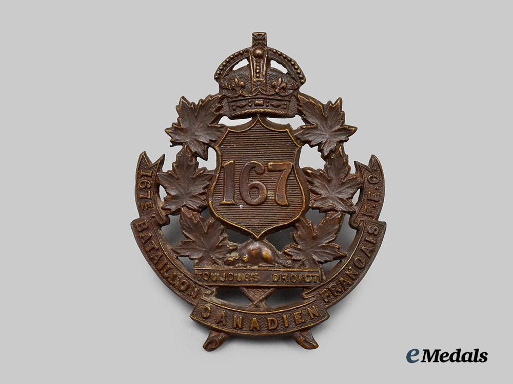 canada,_c_e_f._a167th_infantry_battalion"_canadiens_français"_cap_badge___m_n_c1360