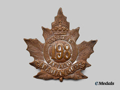 Canada, CEF. A 198th Infantry Battalion "Canadian Buffs" Cap Badge