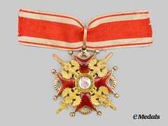 Russia, Imperial. An Order of St. Stanislaus, II Class with Swords, in Gold