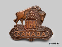 Canada, CEF. A 184th Infantry Battalion Cap Badge