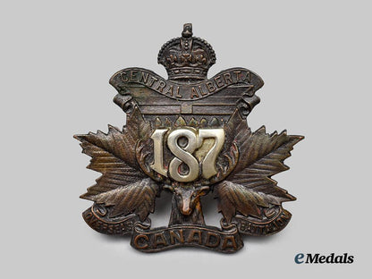 canada,_c_e_f._a187th_infantry_battalion"_central_alberta"_officer's_cap_badge___m_n_c1550