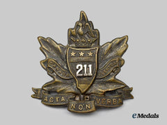 Canada, CEF. A 211th Infantry Battalion "Alberta Americans" Officer's Cap Badge