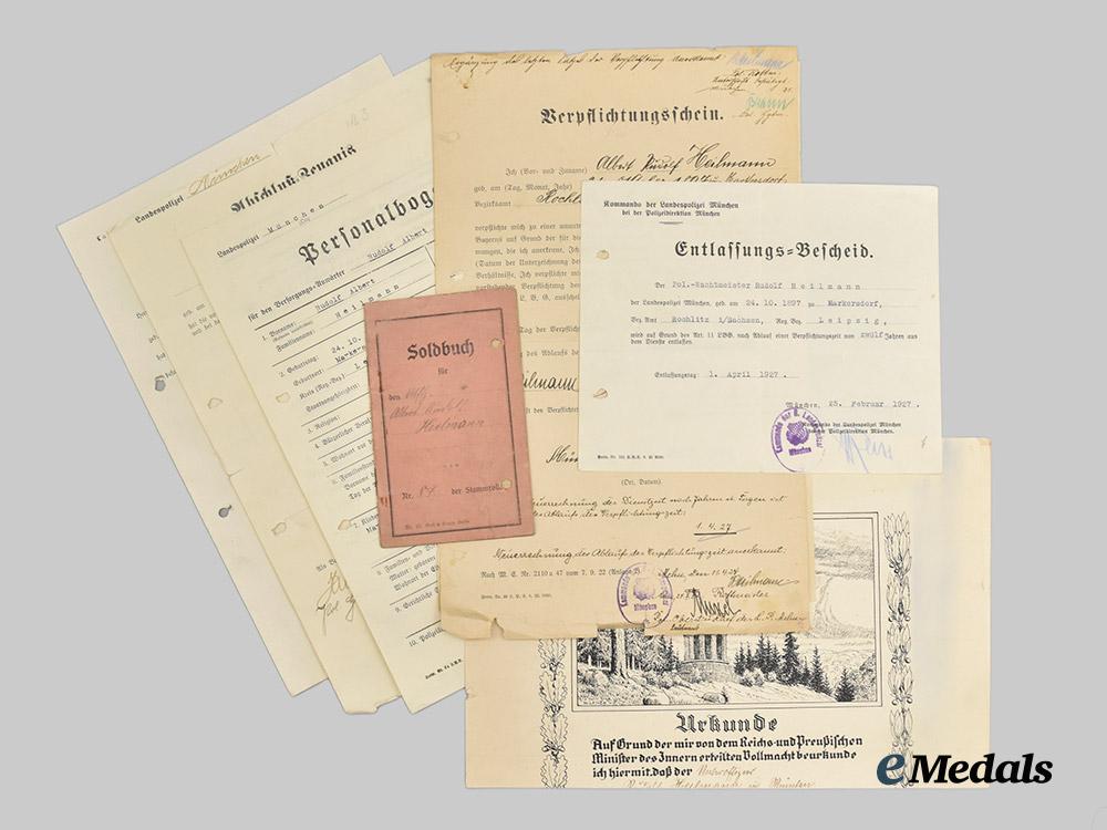 germany,_weimar_republic._a_collection_of_documents_to_freikorps_görlitz_member_and_police_constable_heilmann___m_n_c1588