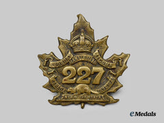 Canada, CEF. A 227th Infantry Battalion "Men of the North" Cap Badge